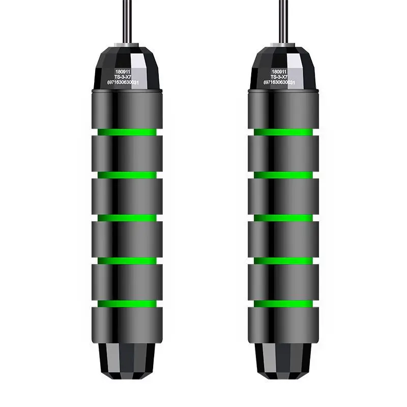 Black Green Сверхскоростная Скакалка для кроссфита из ПВХ+ стали, спортивный скакающий подшипник, тяжелая ММА, кикбоксинг, гимнастический тренировочный, регулируемый, для фитнеса - Цвет: Black Green