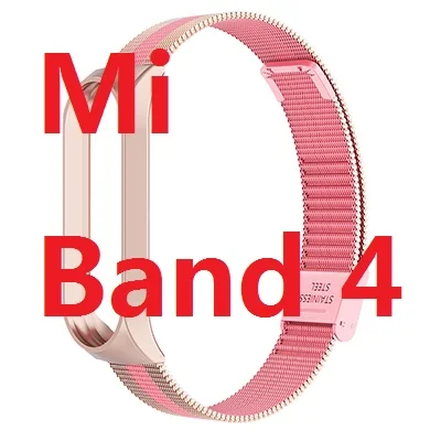 Браслет из нержавеющей стали с металлическим ремешком для Xiaomi Mi Band 3 4 сменный Ремешок для смарт-часов аксессуары для смарт-часов - Цвет: Miband 4 Rose