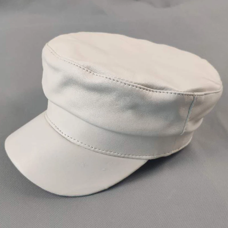 Оригинальная эксклюзивная Классическая красивая шапка из натуральной кожи для