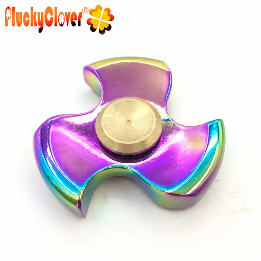 1 шт. Радуга Треугольники вертушка три Спиннер ручной мульти Цвет игрушка Лидер