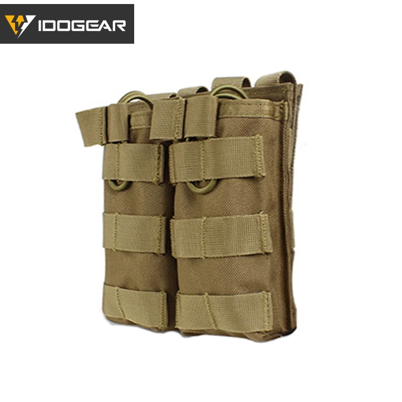 Coyote Brown IDOGEAR подсумок Молл двойной подсумок Перевозчик модульный для 5,56 боевой службы тактического оборудования 3532 - Цвет: Coyote Brown