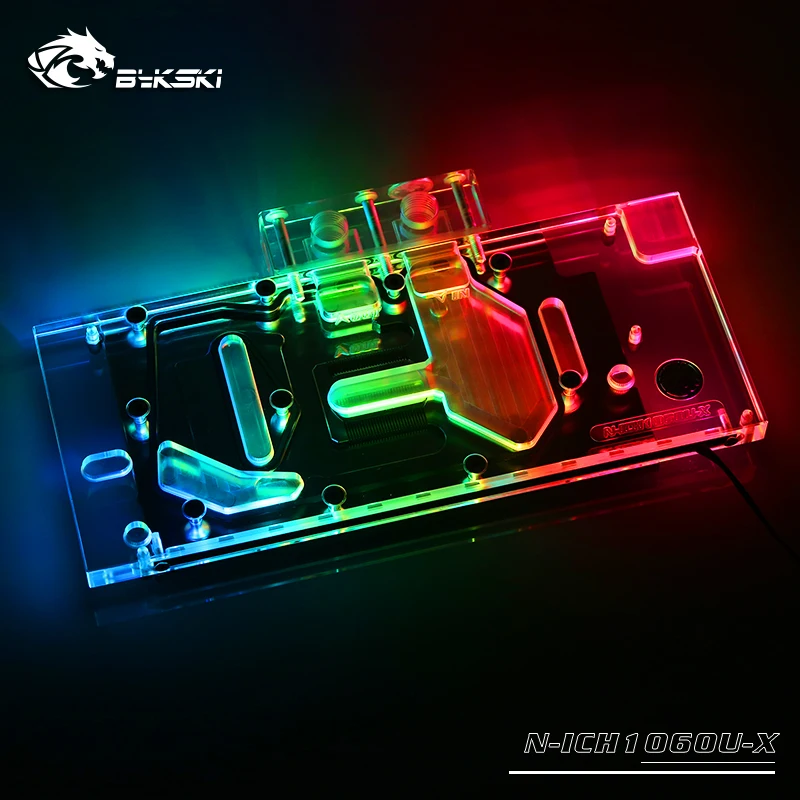 Bykski N ICH1060U X VGA полное покрытие блок водяного охлаждения со светодиодной