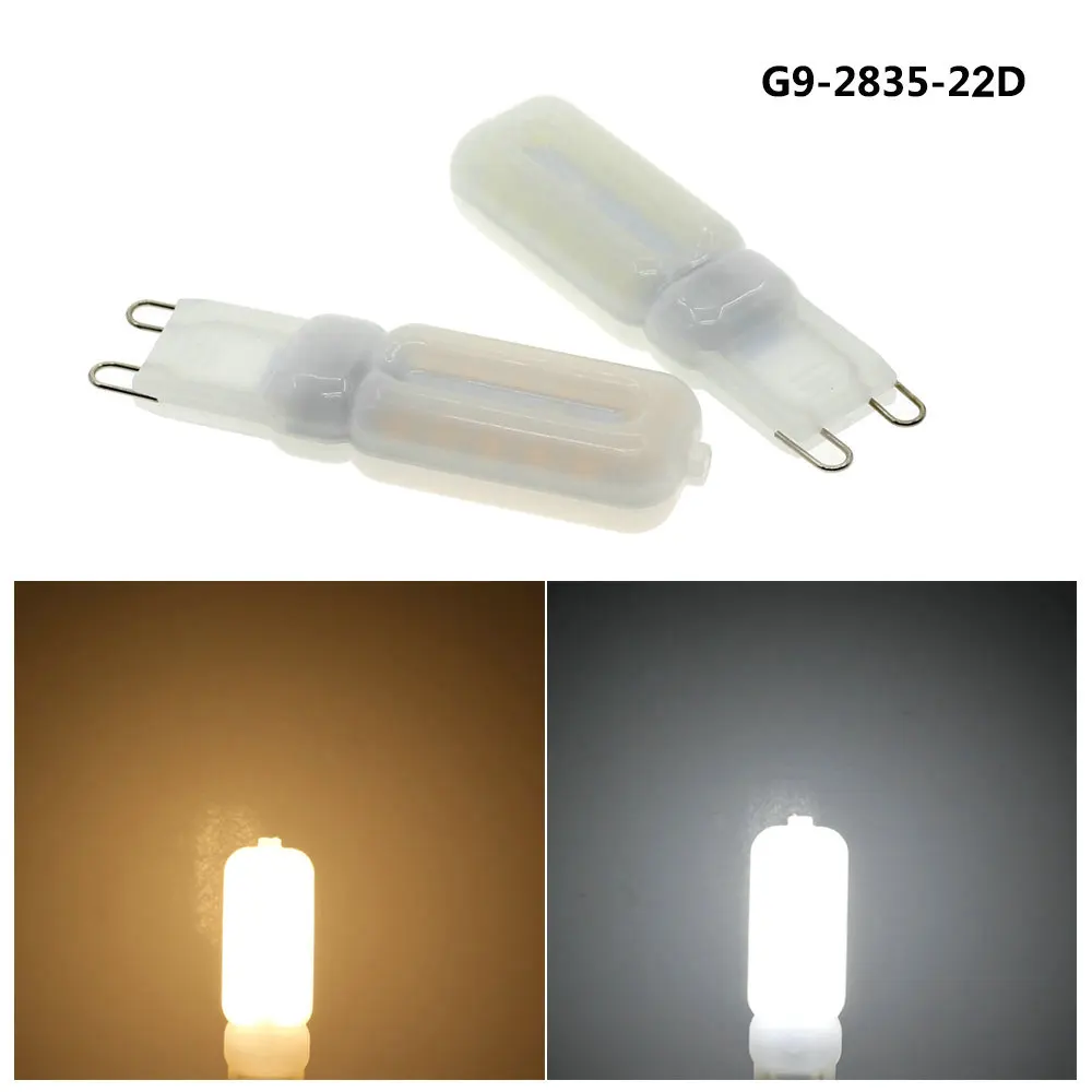 2835 22LEDs 6 шт./лот G9 светодиодный светильник лампы AC220V 3 Вт/4 Вт/5 Вт G9 кукурузная лампа теплый белый/белый для люстры освещение - Испускаемый цвет: 2835 22LEDs