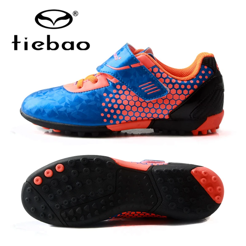 TIEBAO дети Футбол сапоги TF Turf подошвы прочный мальчики девочки Training футбольные