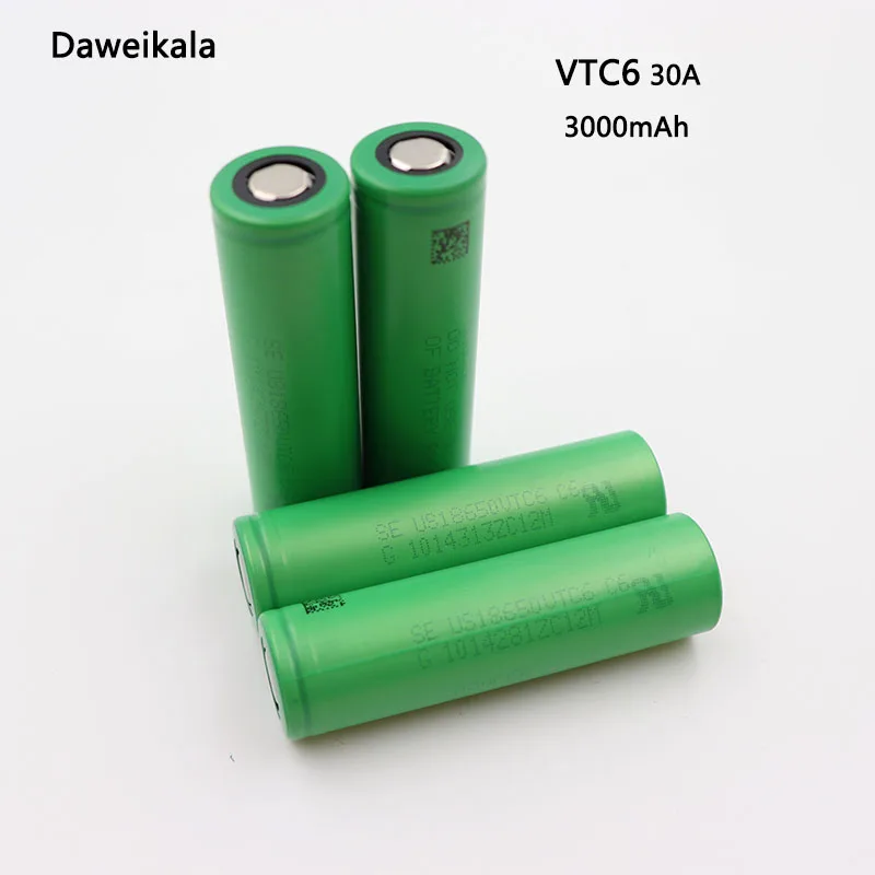 Daweikala для VTC6 3,7 V 3000mAh 18650 аккумуляторная батарея для электронной сигареты us18650 vtc6 30A игрушечные фонари инструменты