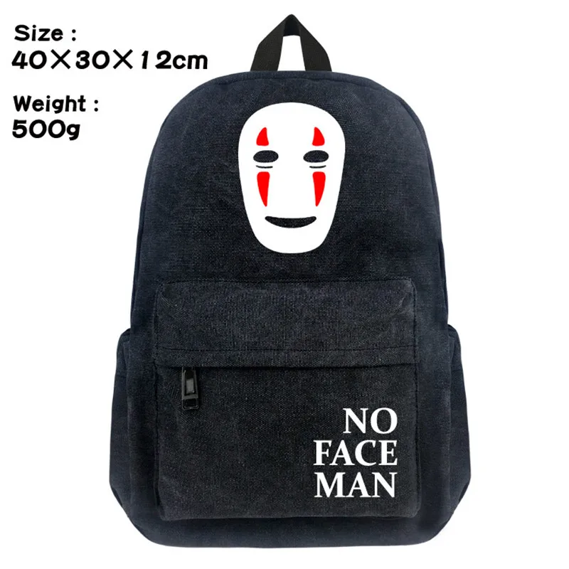 Totoro No Face Man японский аниме рюкзак школьный ранец Холщовая Сумка на плечо для