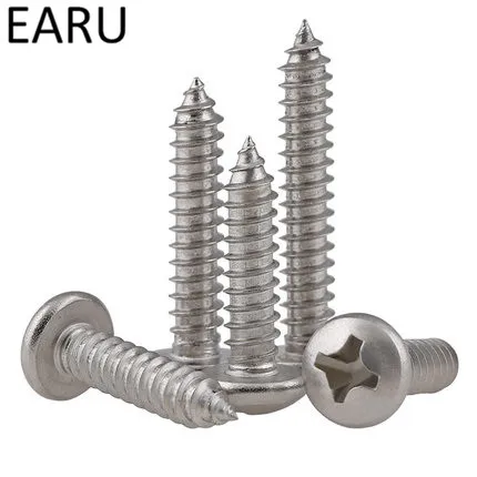 

T845 Standard Stainless Steel 316 Disc Round Pan Cross Phillips Head Self-tapping Tapping Screws Bolt M3.5*8/10/12/16/20-50mm