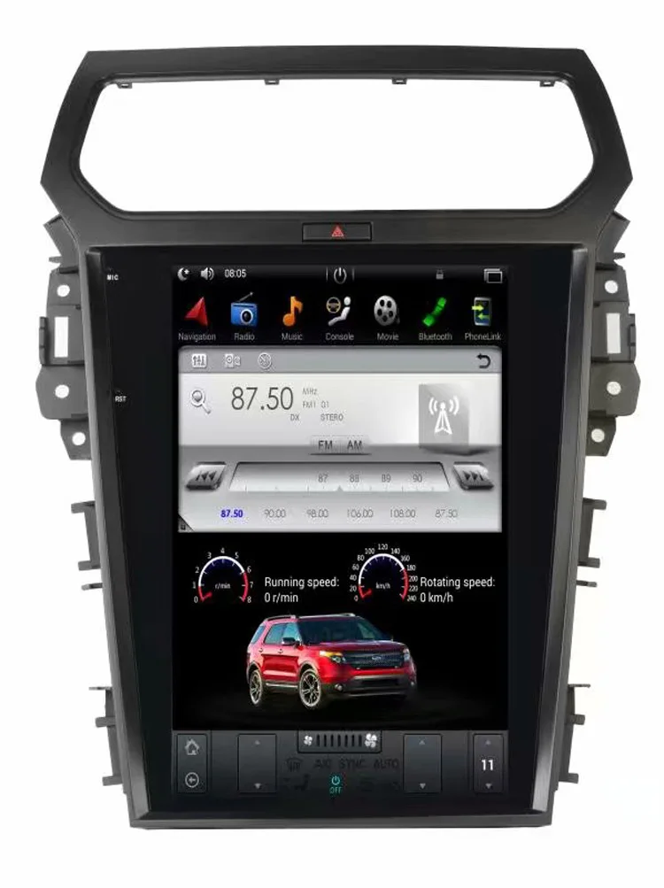 12,1 дюймов Tesla стиль экран Android 7,1 32G Автомобильный dvd-плеер радио gps навигация для Ford Explorer 2013