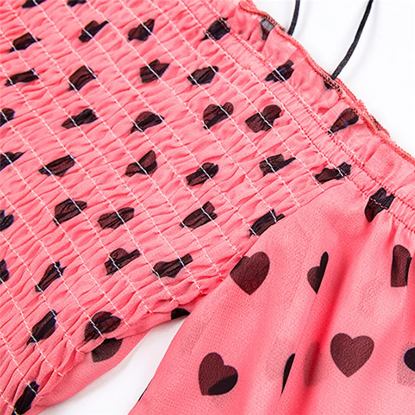 Женский комплект из 2 предметов топа и юбки с цветочным принтом открытыми плечами