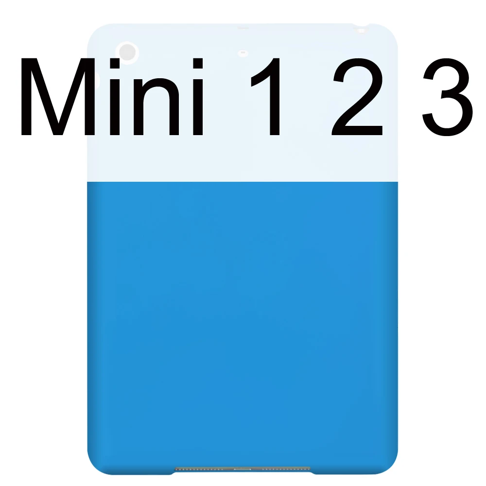 Для iPad Mini 4 Чехол Mini 5 1 2 3 Чехол детский безопасный силиконовый мягкий защитный чехол для Apple iPad Mini 5 Funda - Цвет: BLUE MINI 123