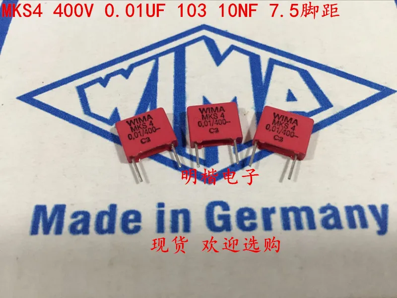 2020 hot sale 10pcs/20pcs German capacitor WIMA MKS4 400V 0.01UF 103 10NF P: 7.5mm Audio free shipping | Электронные компоненты