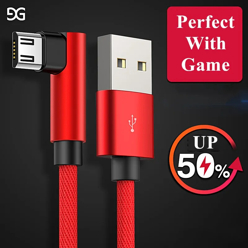 Нейлоновый кабель Micro USB GUSGU 2 А для быстрой зарядки и передачи данных Samsung Huawei LG