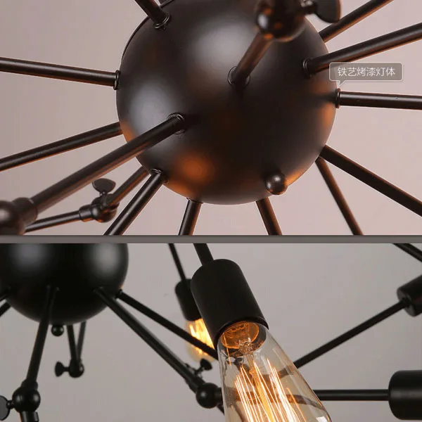 Люстра в стиле ретро Лофт с большим пауком 14 лампочек E27 110 В 220 В|lighting chandeliers