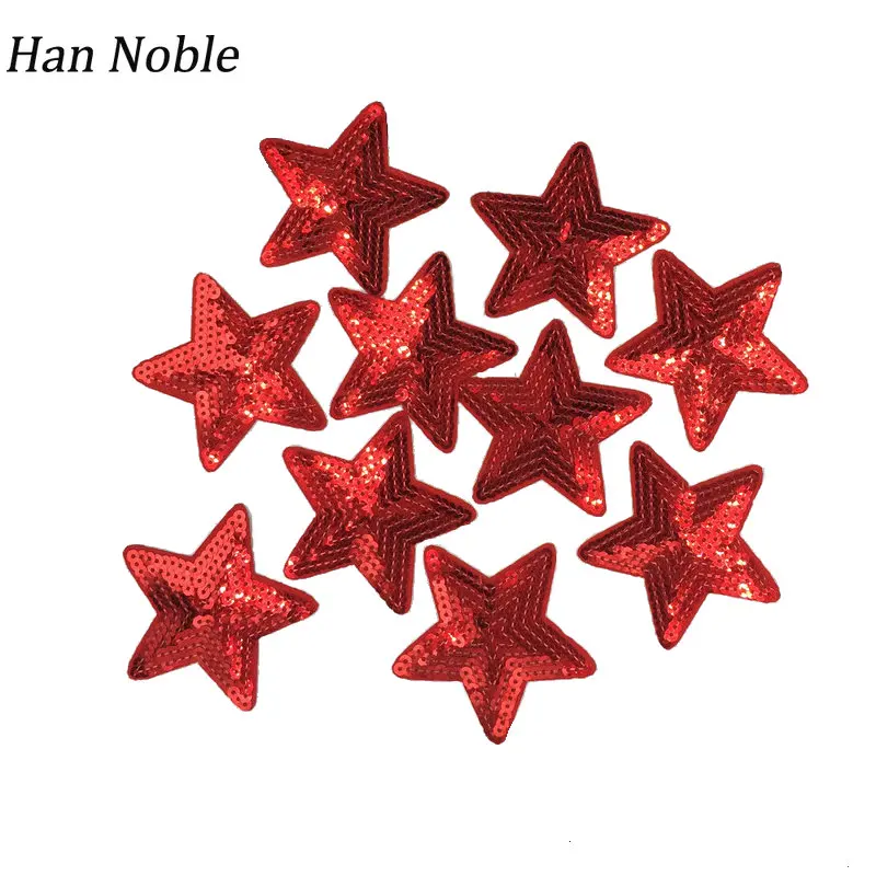 Патчи с красной звездой Han Noble железные нашивки для вышивки аппликации шитья