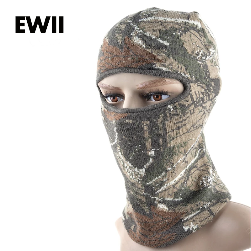 Мужская шерстяная Балаклава Зимняя Шапка бини маска для лица мужские шапки