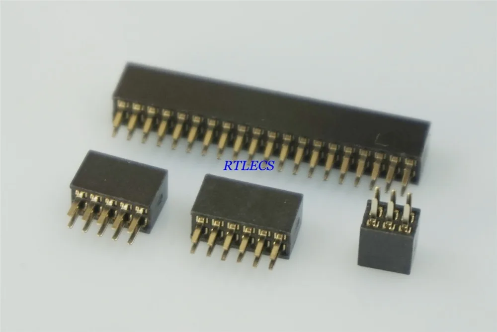 Двухрядная гнездовая розетка для печатной платы 5 шт. 1 27 мм 6 8 10 12 14 16 20 30 40 44 50 60 80 100