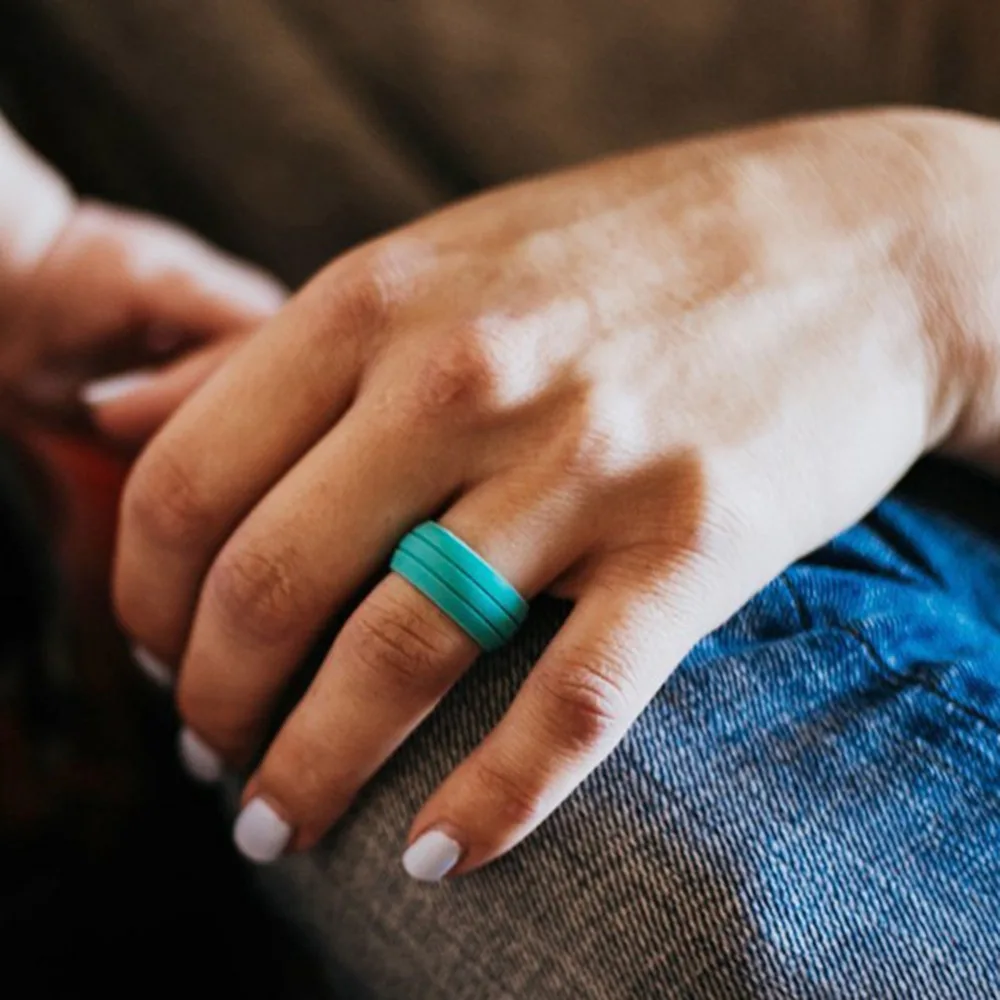 1 шт. разноцветные силиконовые кольца стильные спортивные изделия высокого