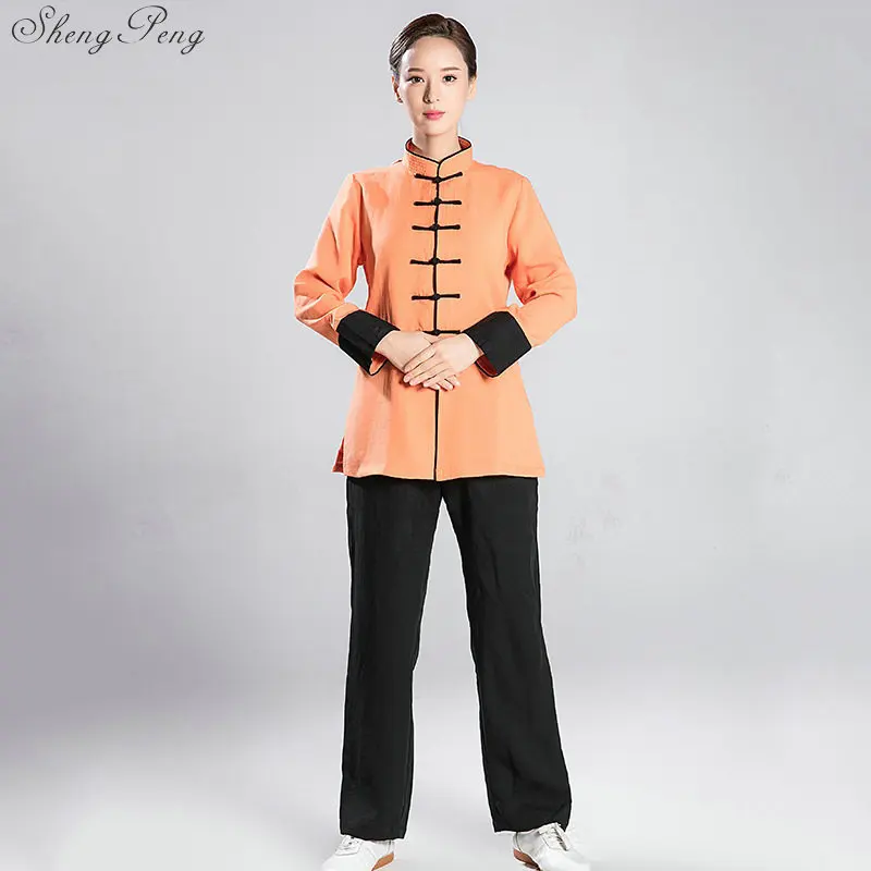 Tai chi uniform tai clothing kung fu women men Q092 | Тематическая одежда и униформа