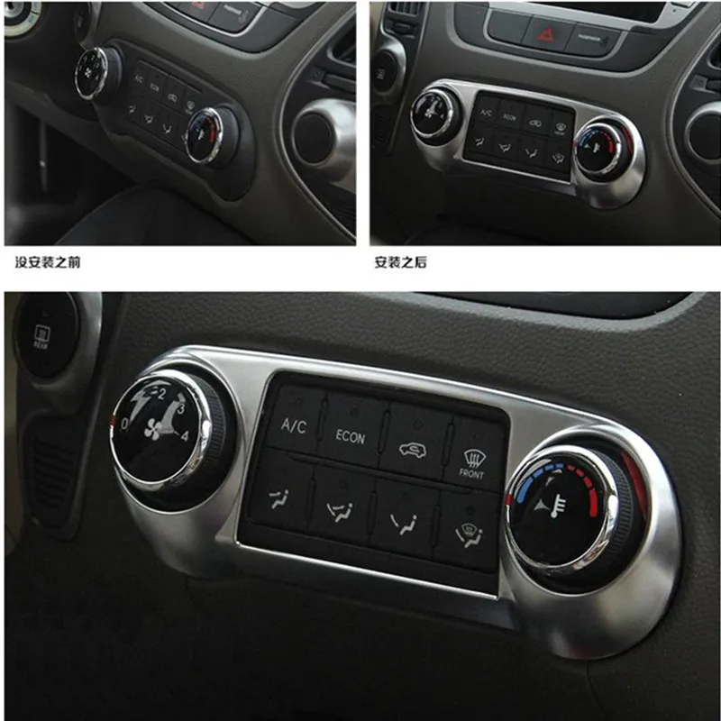 Автомобильный Стайлинг ABS хром автомобильные чехлы центральной консоли панель