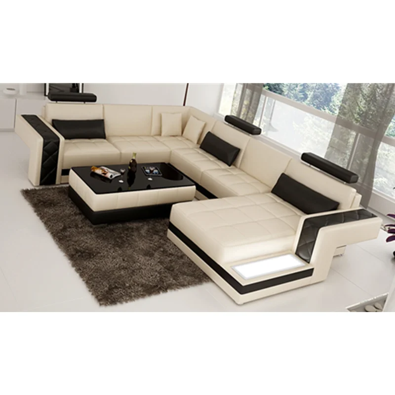 Фабричный угловой диван дизайнерский комплект мебели для гостиной кожаный |