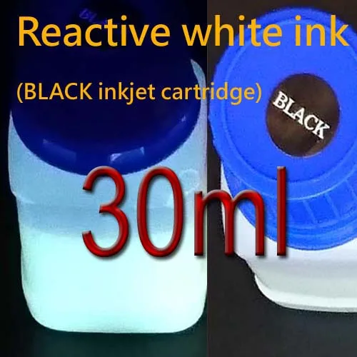 30ml white ink Невидимые чернила УФ-чернила для струйных принтеров 6 УФ-цветов секретное сообщение чернила невидимые в нормальном светильник& Rea УФ-черный светильник - Цвет: 30ml white ink
