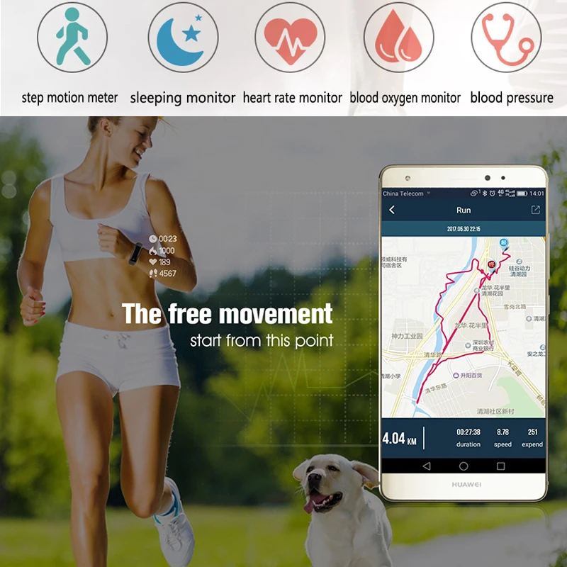 HR M2S лучший фитнес-браслет пульсометр трекер артериального давления Монитор