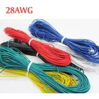 28 AWG силиконовый провод AWG28, силиконовый кабель 28AWG SR, проводник, 190, 08, 28 #, высокотемпературный луженый медный кабель