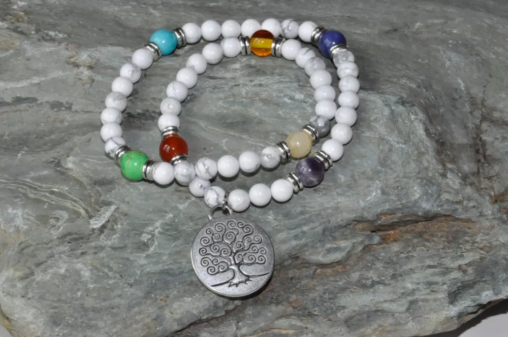 Снятие стресса баланс 54 Mala бусы браслет Ом Йога мантра медитация буддийский 7