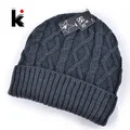 Мужская шапка с черепом, зимняя вязаная шерстяная шапка skullies, бархатная шапка в стиле хип-хоп, утолщенная шапка, шапка бини, Чулочные шапки для мужчин, touca
