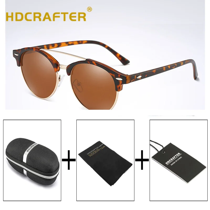 Солнцезащитные очки для женщин мужчин поляризационные 2019 круглый брендовая