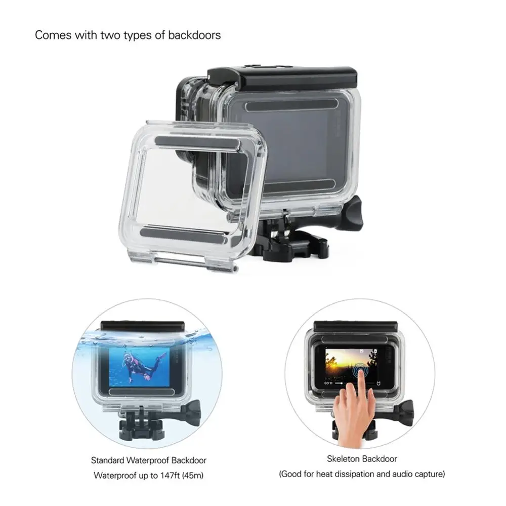 LANBEIKA для gopro hero 6 5 Touchbackdoor Дайвинг водонепроницаемый корпус Чехол 45 м для gopro hero 6 5 Go pro5 Gopro6 gopro hero 6
