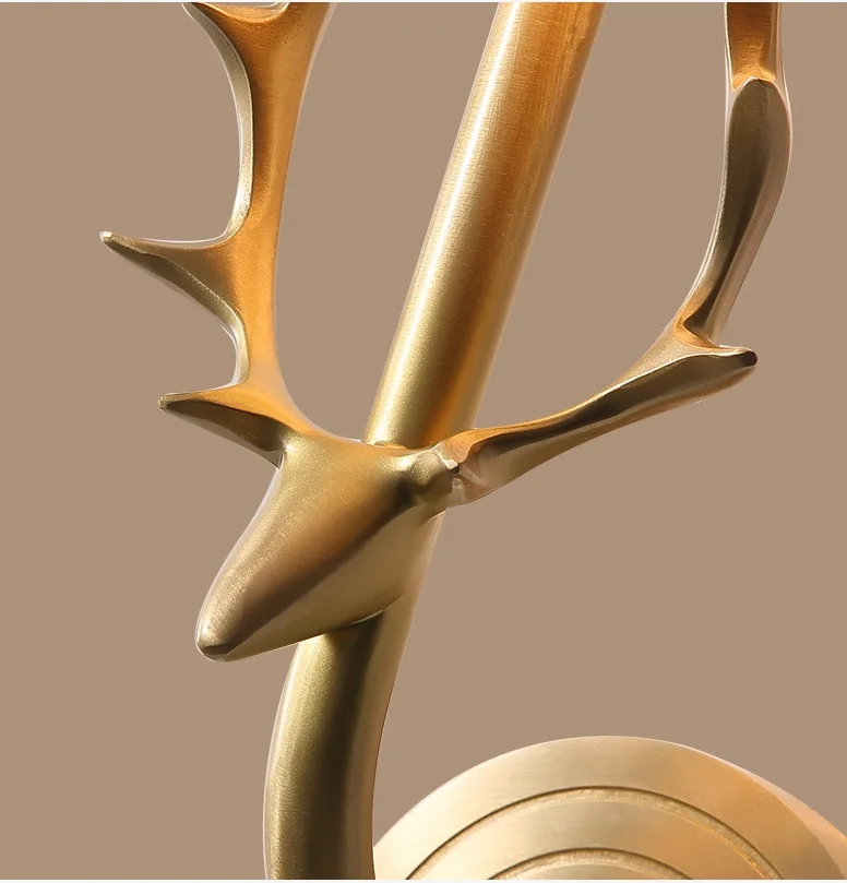 Deer antler brass material wall lamp fabric shade deer head scones Rural countryside Living room bedroom | Освещение