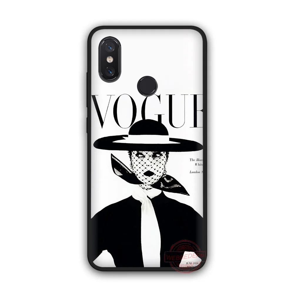 WEBBEDEPP black and white vogue TPU phone case for Xiaomi Mi 6 8 A2 Lite A1 F1 9 MAX 3 SE |