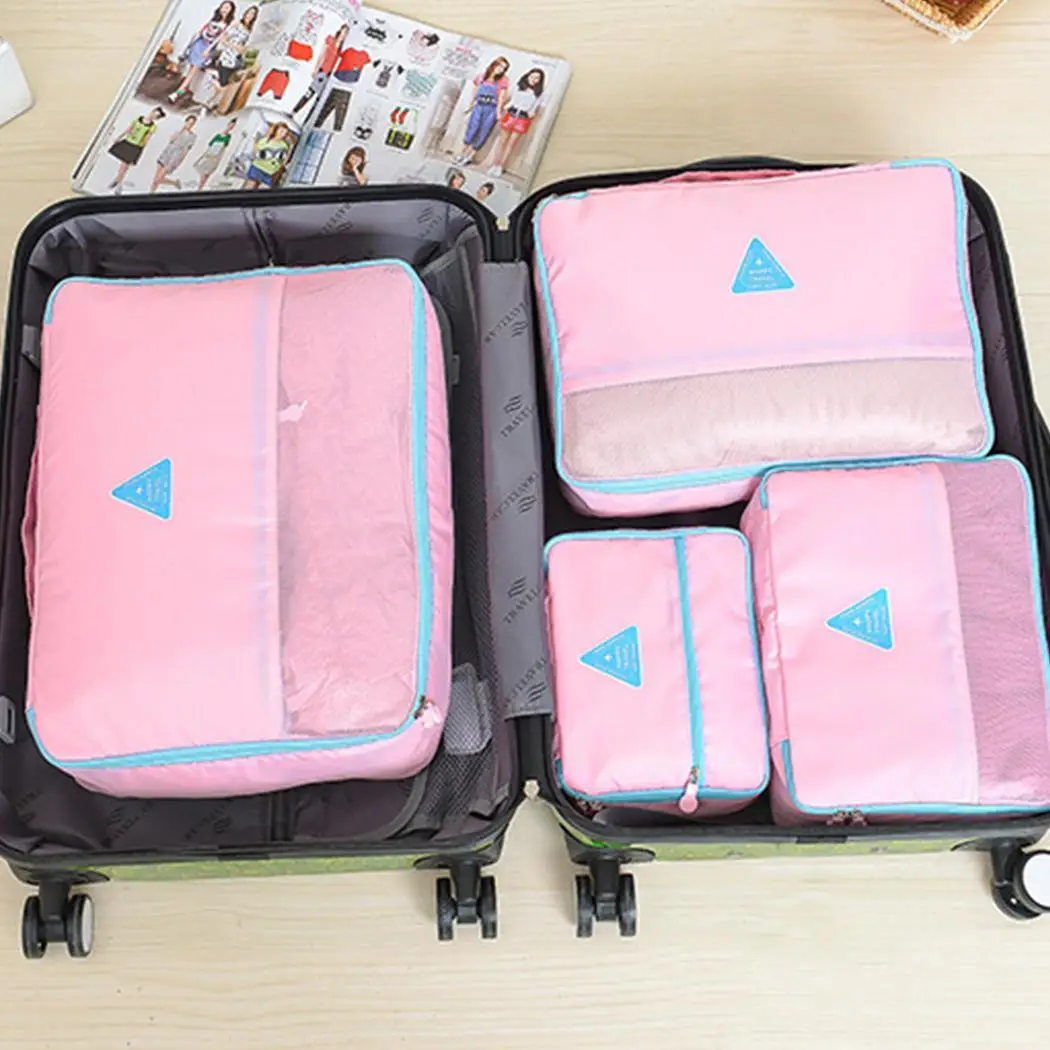 Новинка унисекс 4 шт./компл. сетчатая Лоскутная сумка для хранения путешествий на