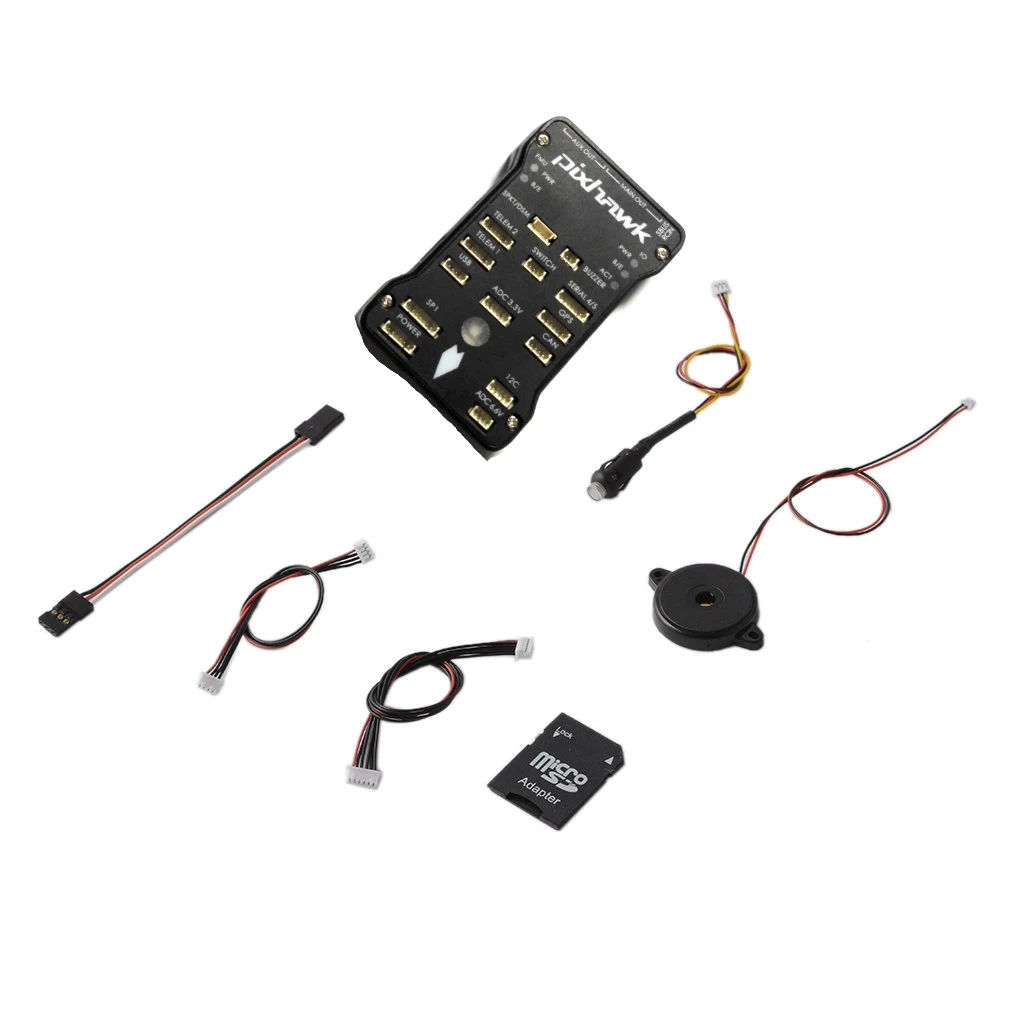 Контроллер полета Pixhawk PX4 PIX 2.4.8 32 Bit+ Телеметрия 433/915+ M8N gps+ Minim OSD+ PM+ переключатель безопасности+ зуммер+ PPM+ IEC+ 4G SD