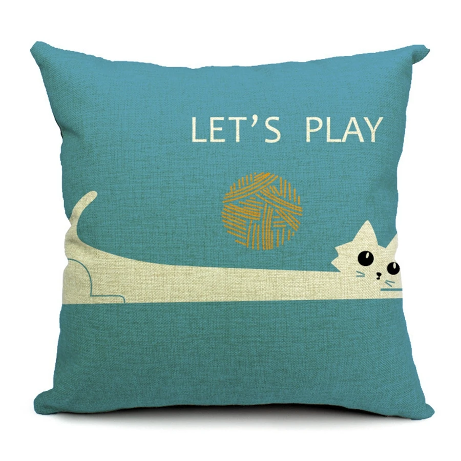 Высокая Класс наволочки творческая кошка мультфильм серии Новая мода Стиль 45X45CM