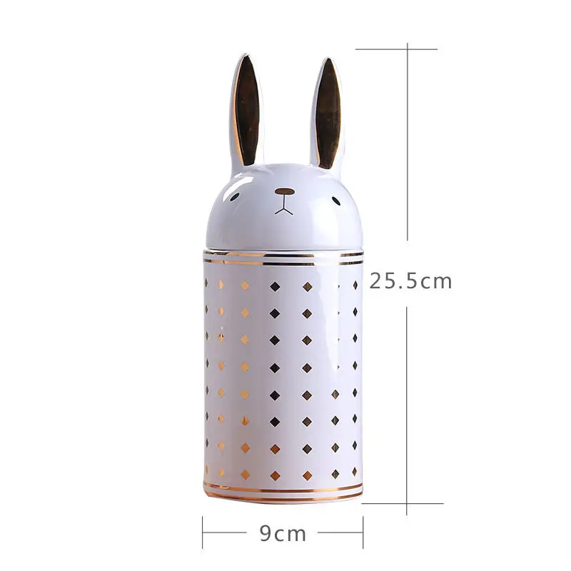Rabbit Мультяшные керамические банки для выпечки золотого кота кролика в скандинавском стиле, декоративные украшения для гостиной, украшения для дома - Цвет: Rabbit