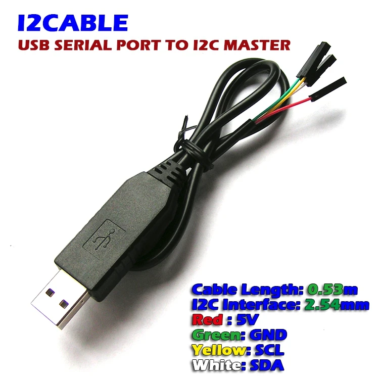 

For UsenDz@ I2Cable USB serial port to I2C data line, Master, UART, I2C, COM