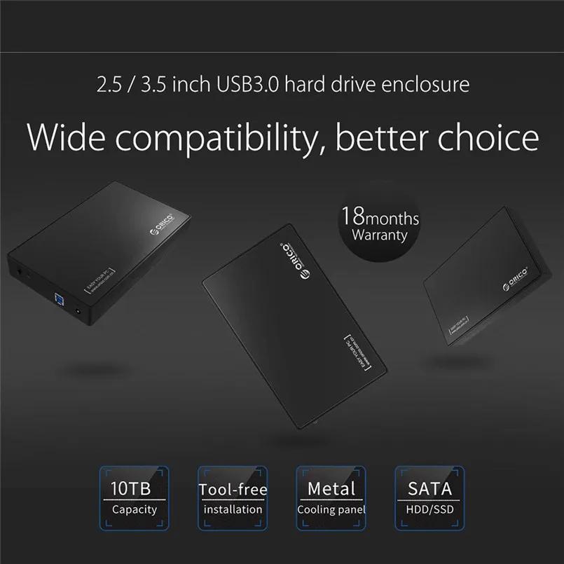 Внешний корпус жесткого диска USB 3 0 на SATA 5 для HDD и SSD 40JUN27|Жёсткие диски боксы HDD| |
