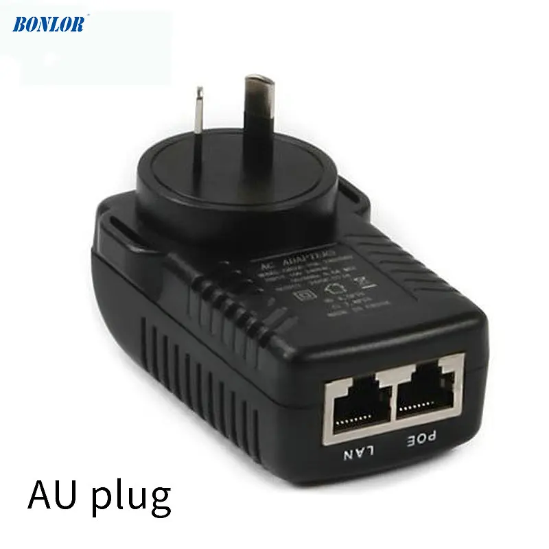 Инжектор POE 12 В постоянного тока 1 А (Power Over Ethernet) Вт настенный штекер переключатель