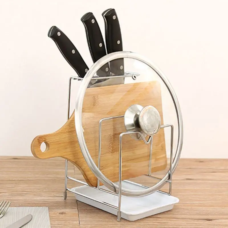 Нержавеющая сталь на полку кухонного шкафа держатель разделочной доски кастрюля