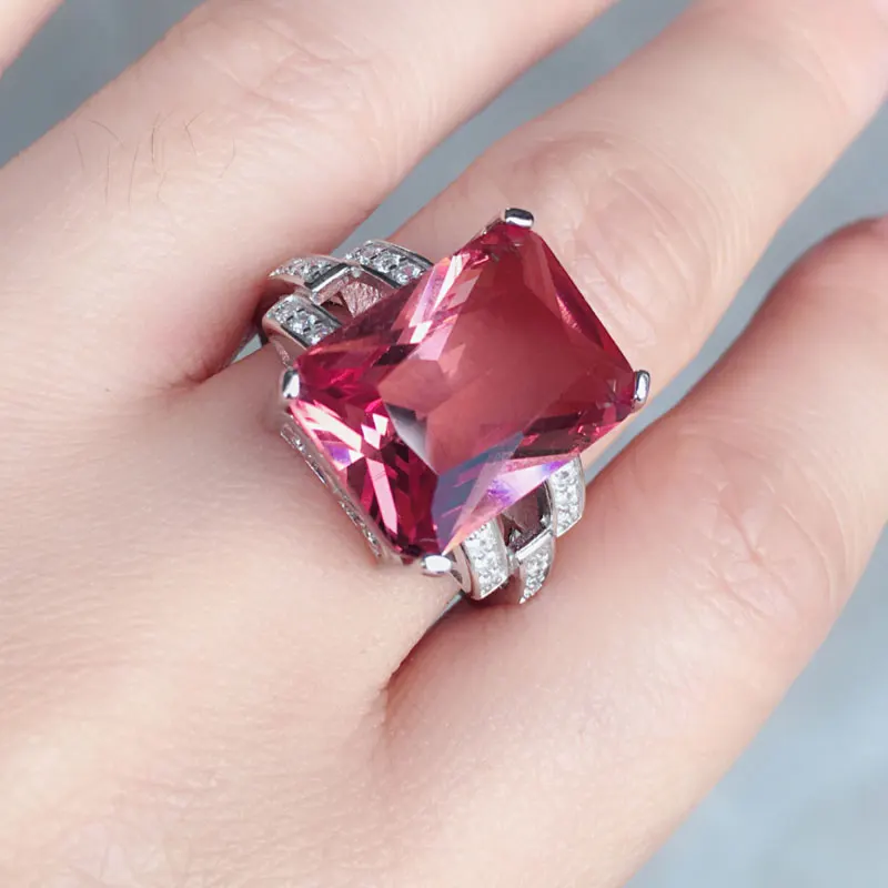 CSJ, большой камень, 13.5CT, кольцо из зултанита, Стерлинговое Серебро 925 пробы, Oct Cut, 12*16 мм, сотворено, Sultanite, хорошее ювелирное изделие для женщин, подарок на свадьбу