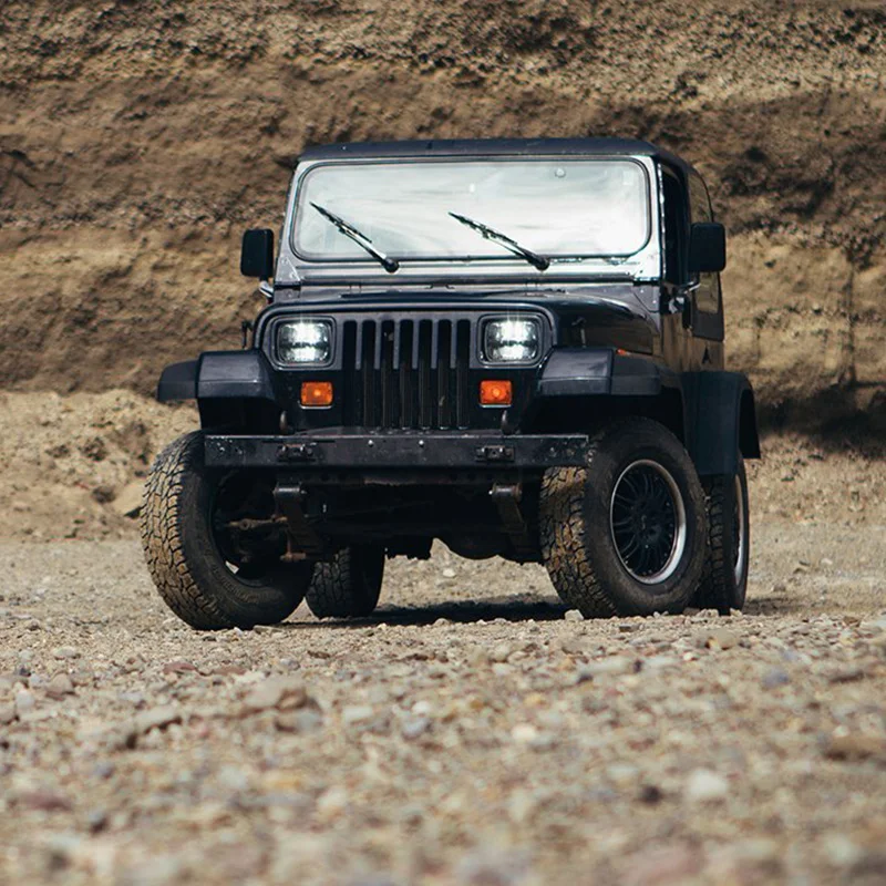 FADUIES 5 &quotx 7&quot дюймов LED Запасная фара для грузовика светодиодная 1987-1995 YJ Wrangler 1984-2001