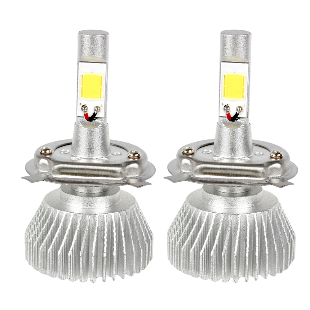 1 пара H4 светодиодный автомобилей головной светильник Высокий Низкий Луч все в