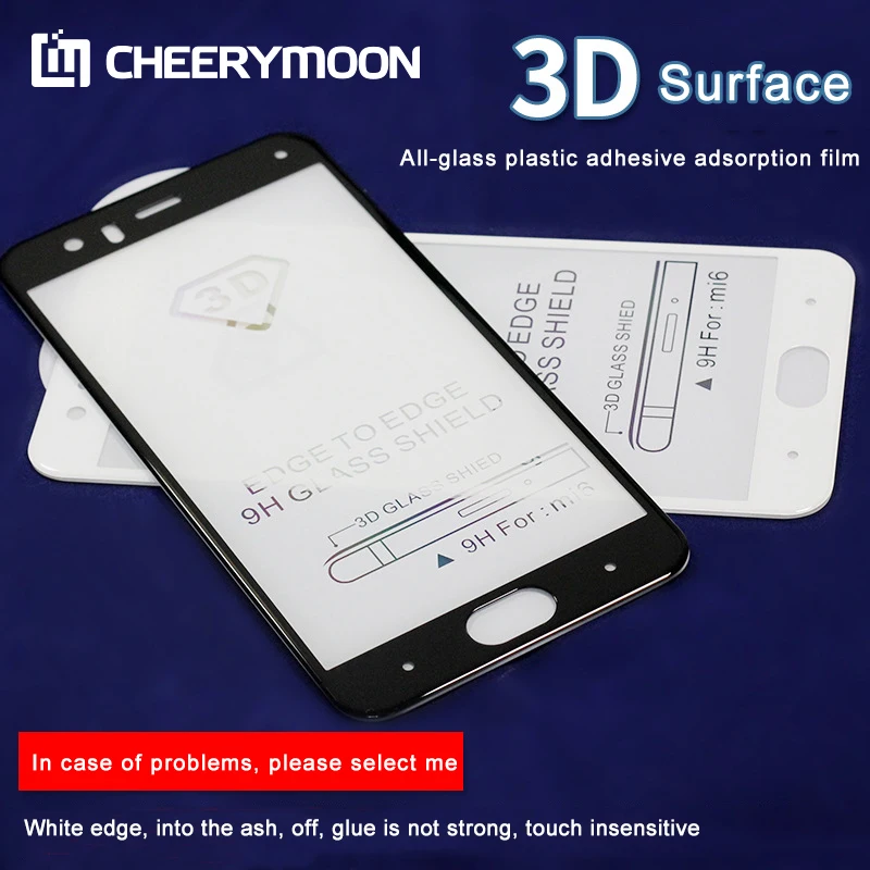 CHEERYMOON 3D полное клеевое олеофобное покрытие для Xiaomi Mi 6 M6 защита экрана Mi6 высокое