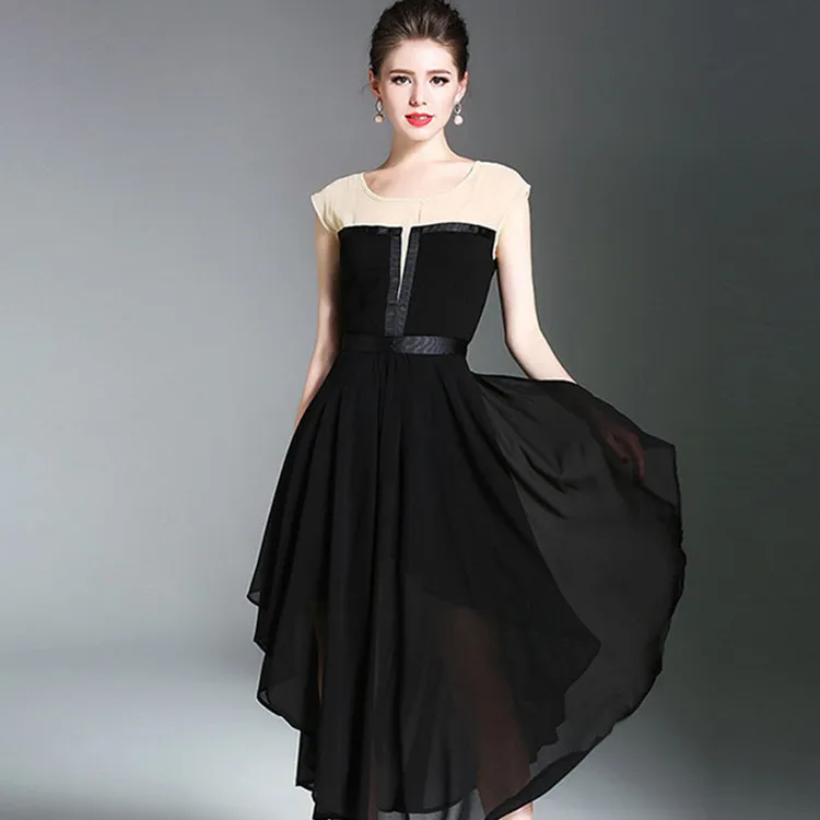 Женское шифоновое платье SoftFox Брендовое богемное летнее в стиле пэчворк с