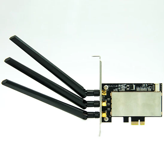Адаптер Wi Fi Mini PCi E адаптер для настольного компьютера с кабелем Bluetooth и антенной 3 5