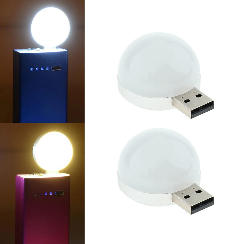 Закругленный светодиодный ночник с USB 2 упаковки для спальни настольной палатки