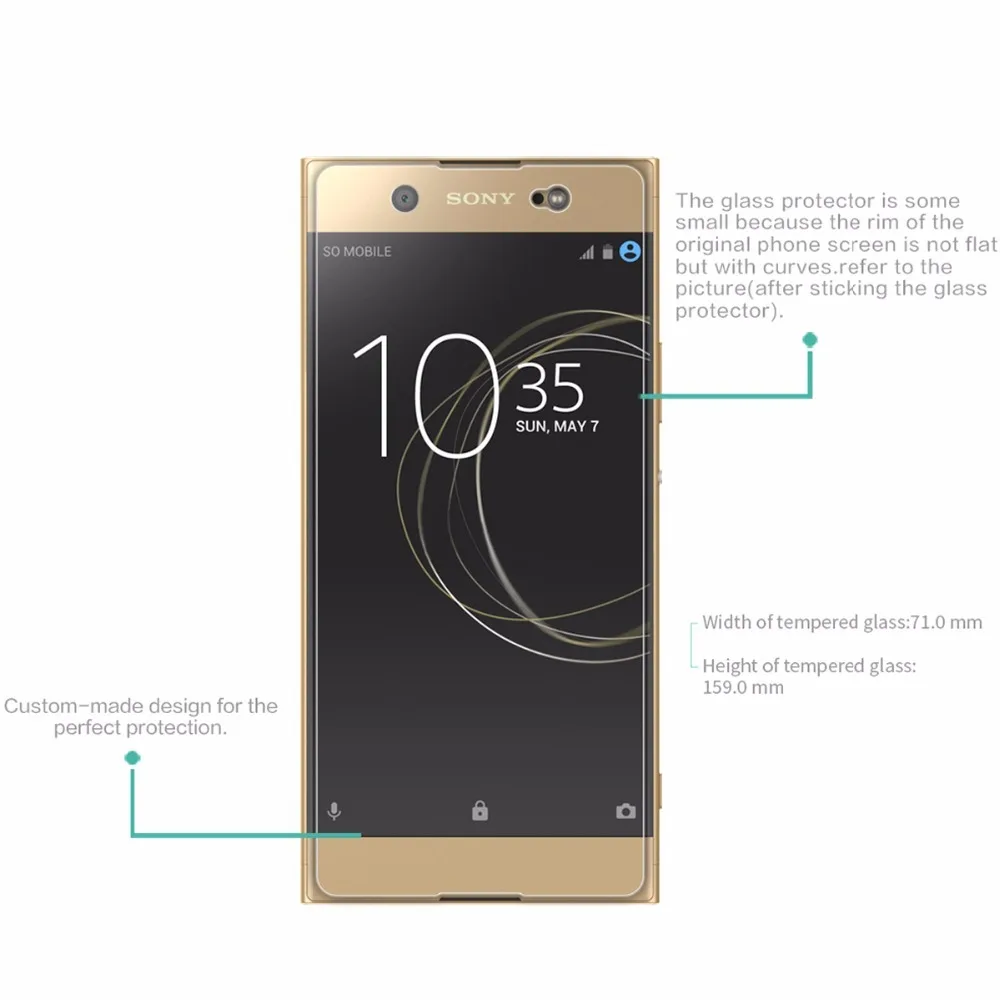 2 шт. для Sony Xperia XA1 XA 1 закаленное стекло защиты экрана 9 H Защитная пленка Защитный