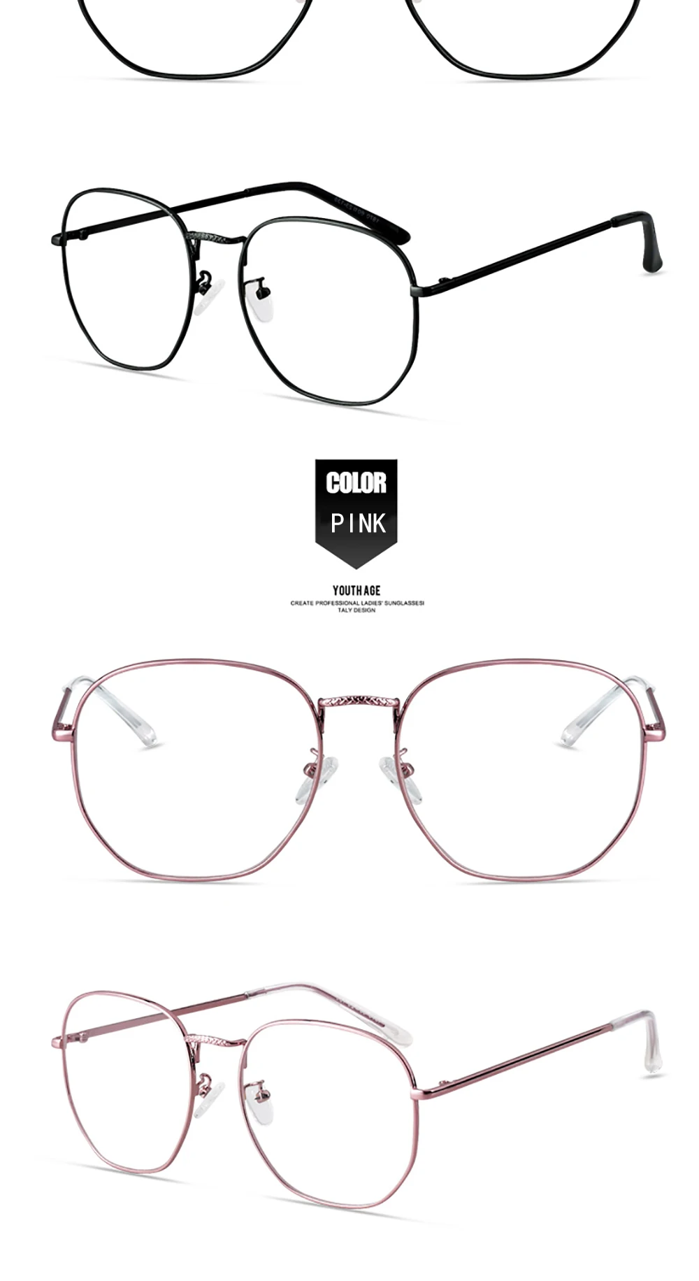 Новые дизайнерские очки для женщин и мужчин, модные классические очки с металлической оправой, женские прозрачные линзы, Классические винтажные стильные оптические очки